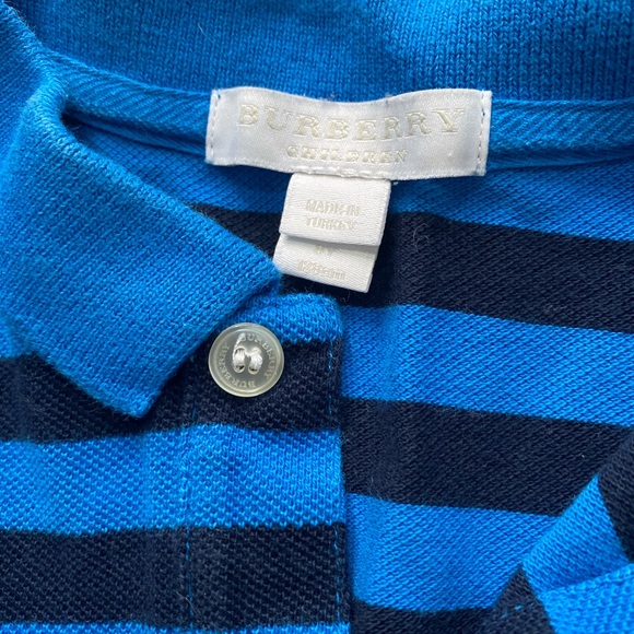 Blue and black Burberry polo shirt - Picture 2 of 2